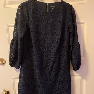 Ann Taylor Lace Navy Dress